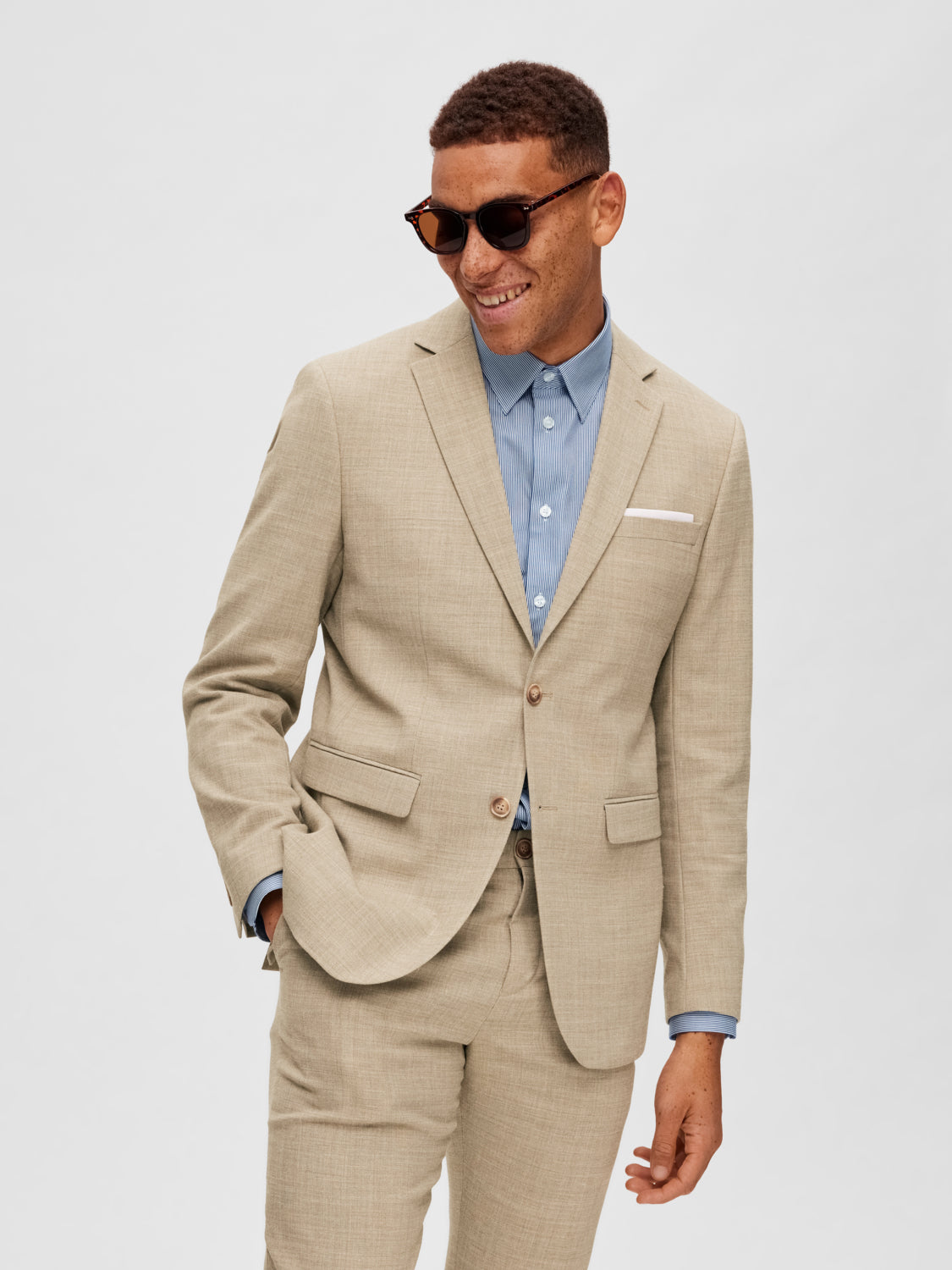 SLHSLIM-OASIS Blazer - Sand